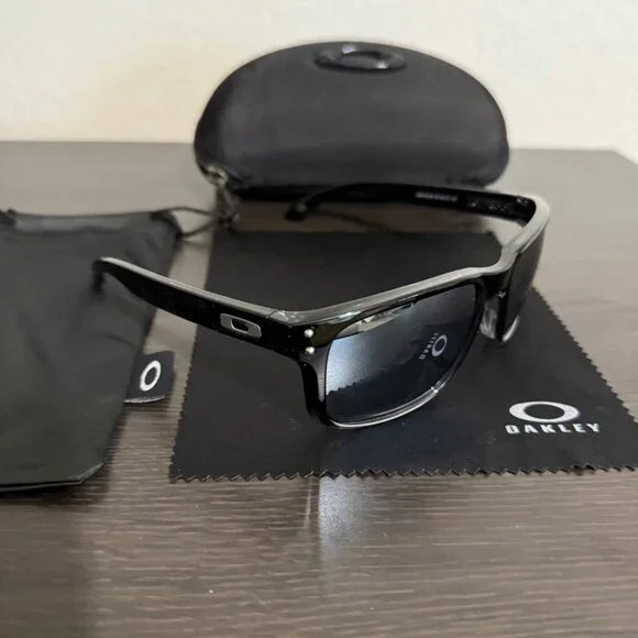 OO9102 Oakley Holbrook Dark Ink Fade Polished Frame Prizm Polarized Sunglasses - Picture 3 of 13